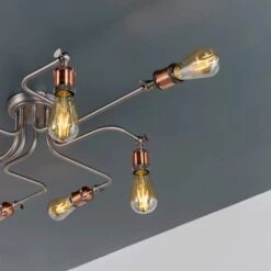 Vogue Lighting Vogue Eastville 8 Light Semi Flush Ceiling Fitting -Lighting Heaven 30755848 alt03