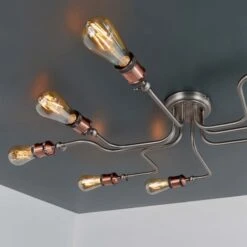 Vogue Lighting Vogue Eastville 8 Light Semi Flush Ceiling Fitting -Lighting Heaven 30755848 alt05