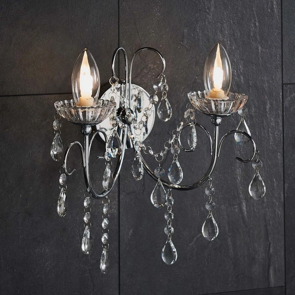 Vogue Lighting Vogue Tabitha 2 Light Bathroom Wall Light 3 Vogue Lighting Vogue Tabitha 2 Light Bathroom Wall Light