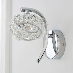 Dunelm Cecilie Glass Wall Light Twin Pack -Lighting Heaven 30762442 alt02