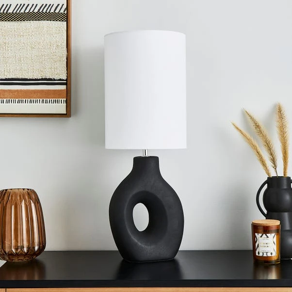 Dunelm Dinah Sculptural Black Table Lamp 4 Dunelm Dinah Sculptural Black Table Lamp - Image 2