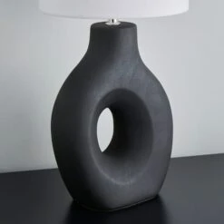 Dunelm Dinah Sculptural Black Table Lamp 9 Dunelm Dinah Sculptural Black Table Lamp -Lighting Heaven 30763290 alt02