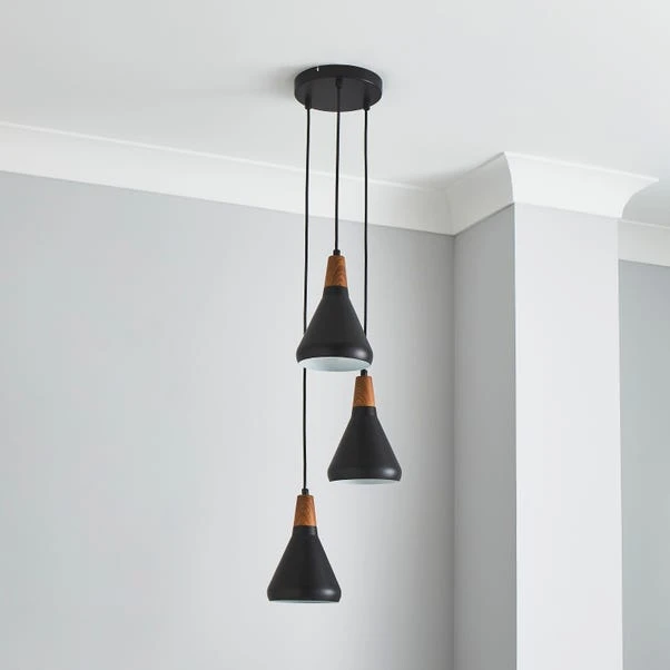 Elements Wolston 3 Light Cluster Ceiling Fitting 4 Elements Wolston 3 Light Cluster Ceiling Fitting - Image 2