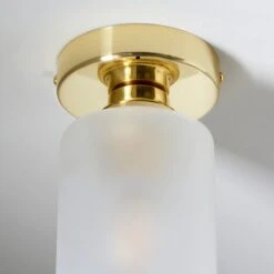 Dunelm Fryer Bathroom 1 Light Flush Ceiling Gold -Lighting Heaven 30766172 alt04