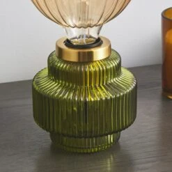 Dunelm Niamh Ribbed Glass Table Lamp Base 9 Dunelm Niamh Ribbed Glass Table Lamp Base -Lighting Heaven 30766246 alt02