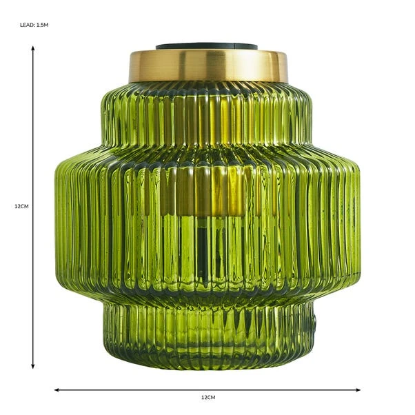 Dunelm Niamh Ribbed Glass Table Lamp Base 7 Dunelm Niamh Ribbed Glass Table Lamp Base - Image 5
