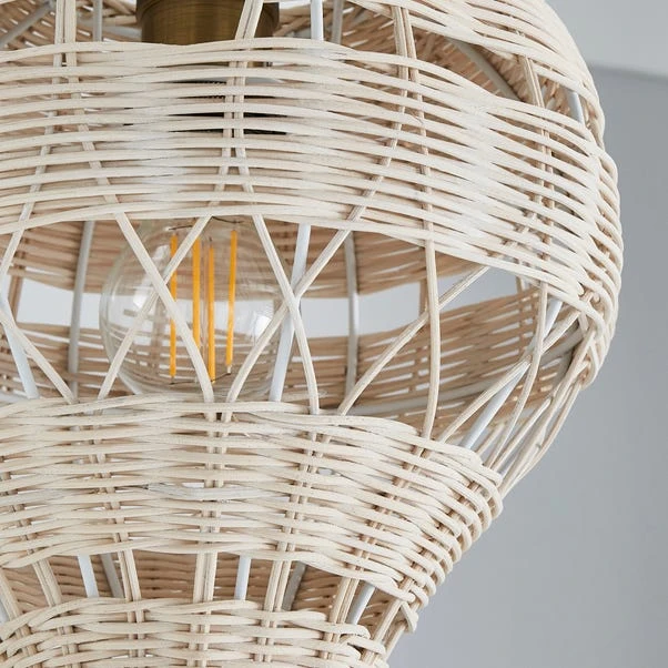Dunelm Hot Air Balloon Rattan Easy Fit Pendant 5 Dunelm Hot Air Balloon Rattan Easy Fit Pendant - Image 3