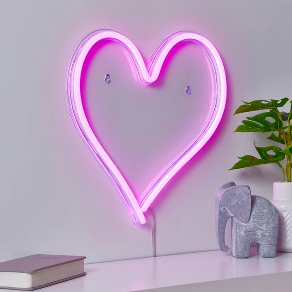 Dunelm Heart Neon Sign Light 3 Dunelm Heart Neon Sign Light