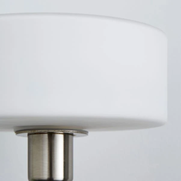 Dunelm Amelie Opal Glass Satin Nickel Table Lamp 5 Dunelm Amelie Opal Glass Satin Nickel Table Lamp - Image 3
