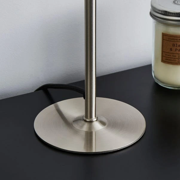 Dunelm Amelie Opal Glass Satin Nickel Table Lamp 6 Dunelm Amelie Opal Glass Satin Nickel Table Lamp - Image 4