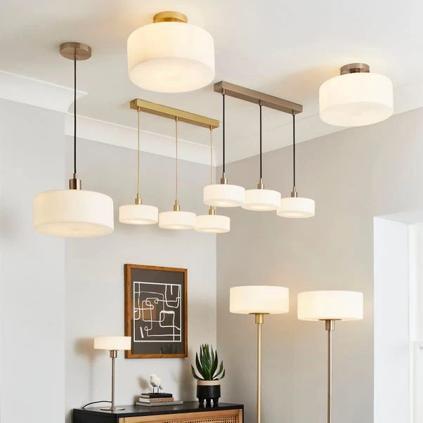 Dunelm Amelie Opal Glass Satin Nickel Table Lamp 8 Dunelm Amelie Opal Glass Satin Nickel Table Lamp - Image 6