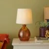 Dunelm Abbott Glass Table Lamp -Lighting Heaven 30770023