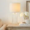 Dunelm Christine Ribbed Glass Table Lamp -Lighting Heaven 30770025