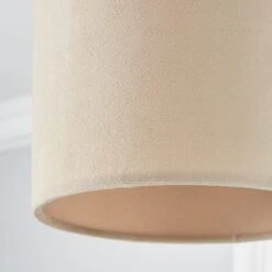 Dunelm Nesa 18cm Velvet Cylinder Shade 9 Dunelm Nesa 18cm Velvet Cylinder Shade -Lighting Heaven 30770046 alt02