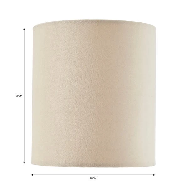Dunelm Nesa 18cm Velvet Cylinder Shade 7 Dunelm Nesa 18cm Velvet Cylinder Shade - Image 5