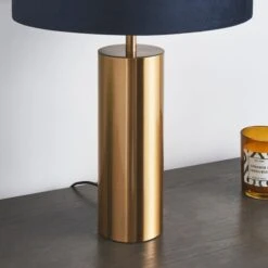 Dunelm Nesa Brushed Gold And Navy Touch Table Lamp 9 Dunelm Nesa Brushed Gold And Navy Touch Table Lamp -Lighting Heaven 30770048 alt03