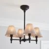 Dorma Bedford 4 Light Black Ceiling Fitting