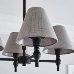 Dorma Bedford 4 Light Black Ceiling Fitting -Lighting Heaven 30770066 alt02