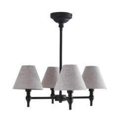 Dorma Bedford 4 Light Black Ceiling Fitting -Lighting Heaven 30770066 alt05