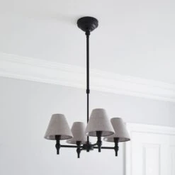 Dorma Bedford 4 Light Black Ceiling Fitting -Lighting Heaven 30770066 alt06