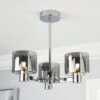 Dunelm Erin Ceiling 3 Light Smoked Ceiling Fitting 1 Dunelm Erin Ceiling 3 Light Smoked Ceiling Fitting -Lighting Heaven 30770082