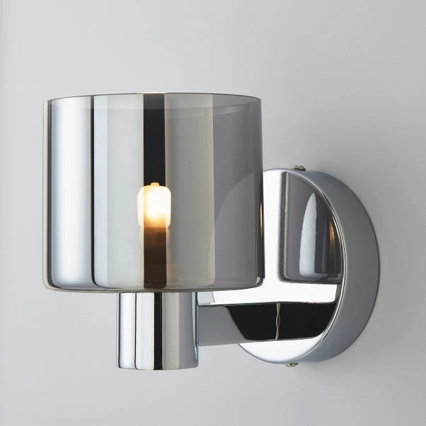 Dunelm Erin Smoked Wall Light 3 Dunelm Erin Smoked Wall Light