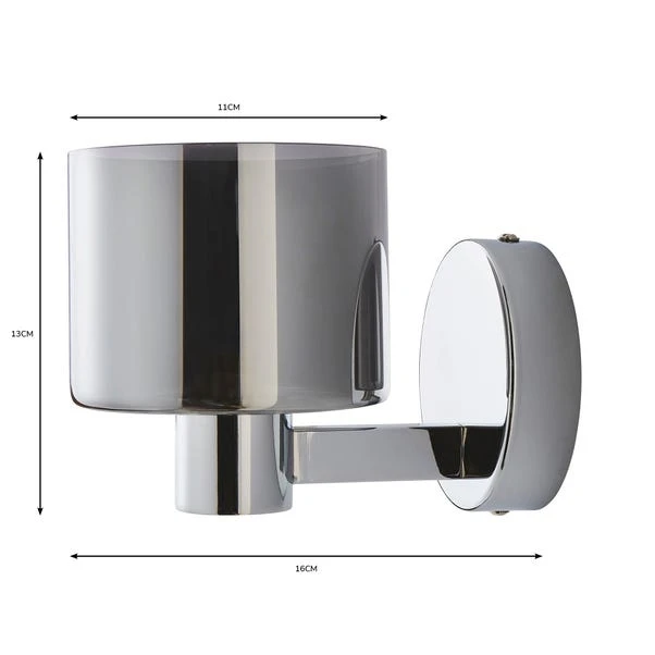 Dunelm Erin Smoked Wall Light 8 Dunelm Erin Smoked Wall Light - Image 6