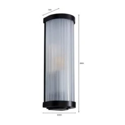 Dunelm Ripon Bathroom Wall Light Matt Black -Lighting Heaven 30780623 alt04