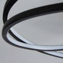 Dunelm Menton Integrated LED Swirl Black Semi-Flush Ceiling Fitting -Lighting Heaven 30781659 alt02