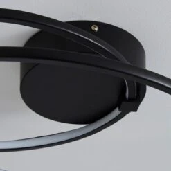 Dunelm Menton Integrated LED Swirl Black Semi-Flush Ceiling Fitting -Lighting Heaven 30781659 alt03