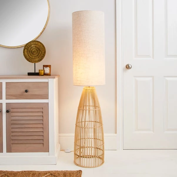 Dunelm Cortado Natural Wicker Floor Lamp 3 Dunelm Cortado Natural Wicker Floor Lamp