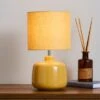 Dunelm Oslo Ochre Ceramic Table Lamp -Lighting Heaven 30783574