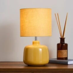 Dunelm Oslo Ochre Ceramic Table Lamp