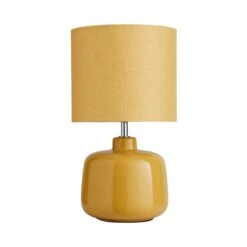 Dunelm Oslo Ochre Ceramic Table Lamp -Lighting Heaven 30783574 alt04