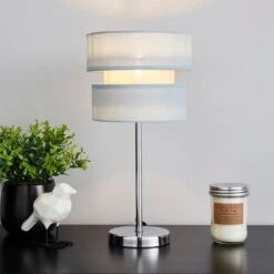 Dunelm Frea Duck Egg Table Lamp