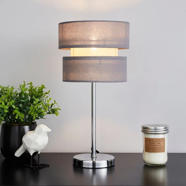 Dunelm Frea Grey Table Lamp 3 Dunelm Frea Grey Table Lamp