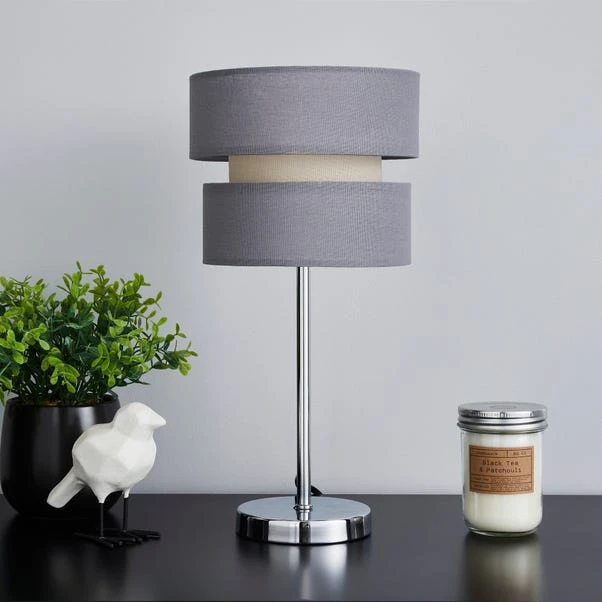 Dunelm Frea Grey Table Lamp 4 Dunelm Frea Grey Table Lamp - Image 2