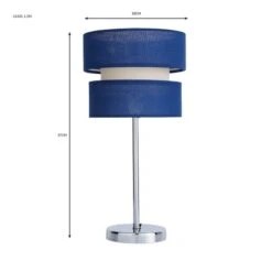 Dunelm Frea Navy Table Lamp -Lighting Heaven 30786019 alt05