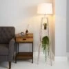 Dunelm Beaumont Plant Stand Natural Wood Floor Lamp 1 Dunelm Beaumont Plant Stand Natural Wood Floor Lamp -Lighting Heaven 30787666