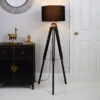 Dunelm Trio Tripod Black And Copper Floor Lamp -Lighting Heaven 30787667