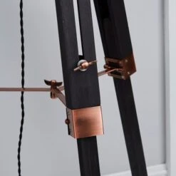 Dunelm Trio Tripod Black And Copper Floor Lamp -Lighting Heaven 30787667 alt02