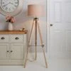 Dunelm Trio Tripod Light Wood Floor Lamp -Lighting Heaven 30787668