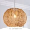 The Edited Life Wicker Woven Easy Fit Pendant Natural -Lighting Heaven 30788354