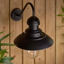 Vogue Lighting Vogue Preston Outdoor Wall Light Curved Matt Black -Lighting Heaven 30789761 alt04
