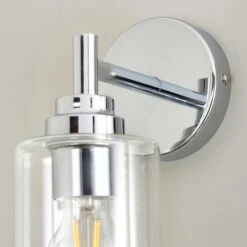 Dunelm Fryer Chrome Bathroom Wall Light -Lighting Heaven 30789841 alt03
