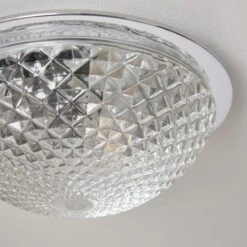 Dunelm Tropic Faceted Dome Flush Bathroom Ceiling Fitting -Lighting Heaven 30789842 alt02