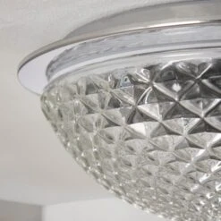 Dunelm Tropic Faceted Dome Flush Bathroom Ceiling Fitting -Lighting Heaven 30789842 alt03