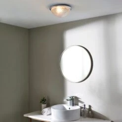 Dunelm Tropic Faceted Dome Flush Bathroom Ceiling Fitting -Lighting Heaven 30789842 alt04