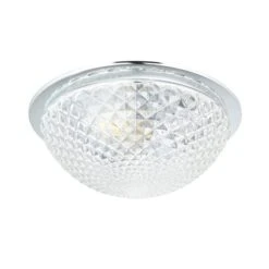 Dunelm Tropic Faceted Dome Flush Bathroom Ceiling Fitting -Lighting Heaven 30789842 alt05