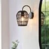 Dunelm Kirra Bathroom Faux Rattan Wall Light -Lighting Heaven 30789857